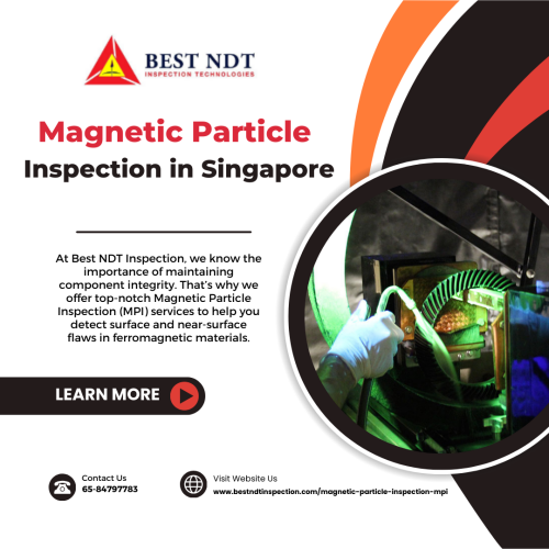 Looking for reliable Magnetic particle inspection in Singapore? Best NDT Inspection offers high-quality Magnetic Particle Inspection (MPI) to detect surface and near-surface discontinuities in ferromagnetic materials. Our advanced MPI techniques ensure precise defect detection, making them ideal for industries such as oil & gas, aerospace, and manufacturing.